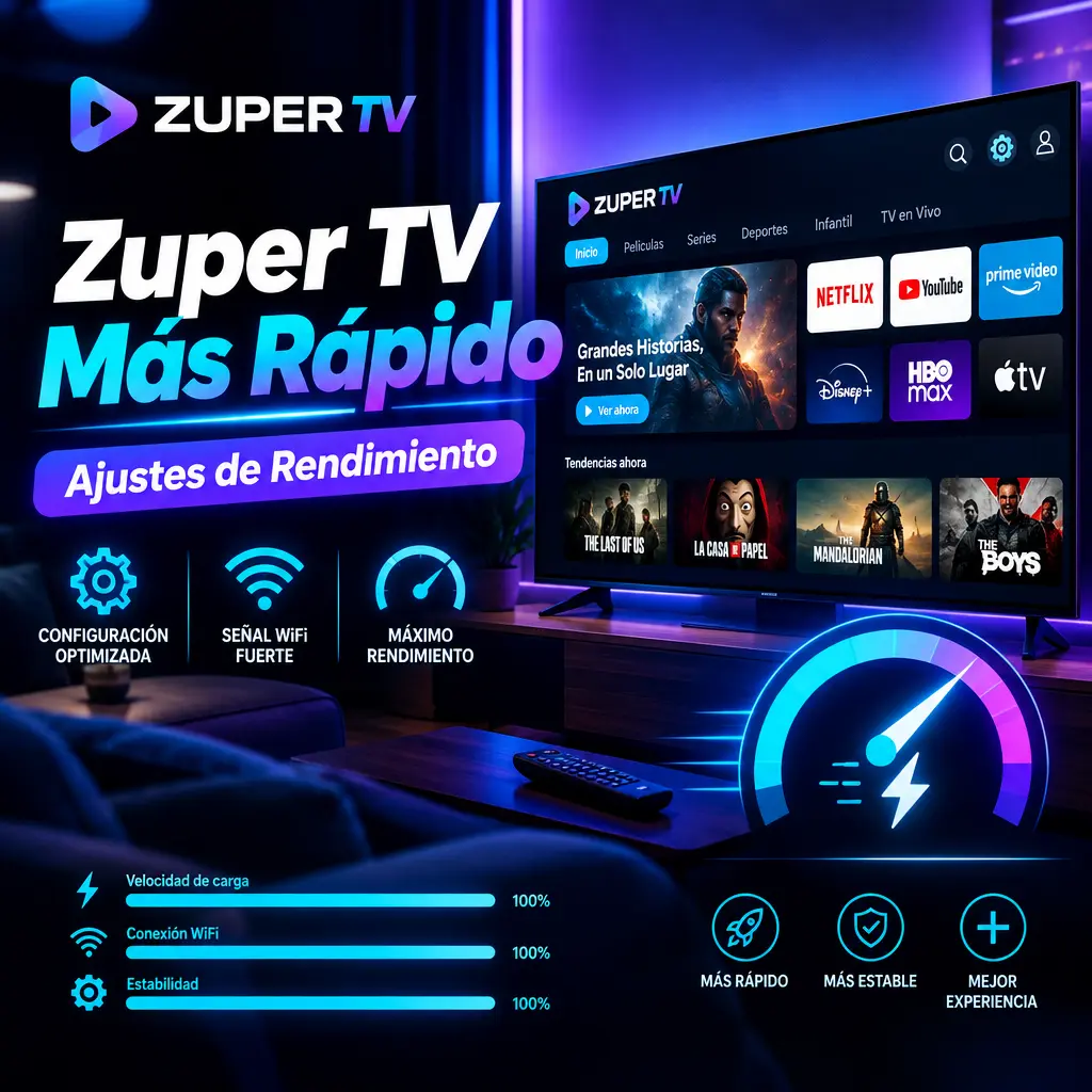 Mejores ajustes para el rendimiento de Zuper TV